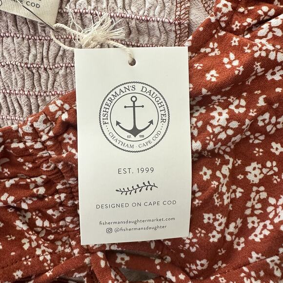 THE FISHERMANS DAUGHTER Womens Small Cropped Ballon Sleeve Cut Out Boho Chic - Picture 9 of 13